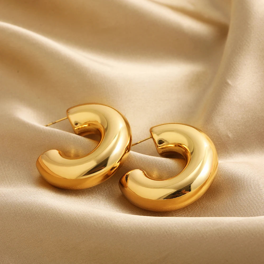 Cleo Hoop Earrings | Gold Plated, Chunky Design