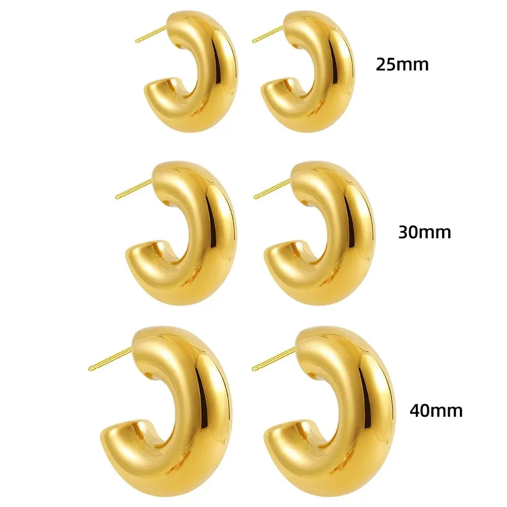 Cleo Hoop Earrings | Gold Plated, Chunky Design