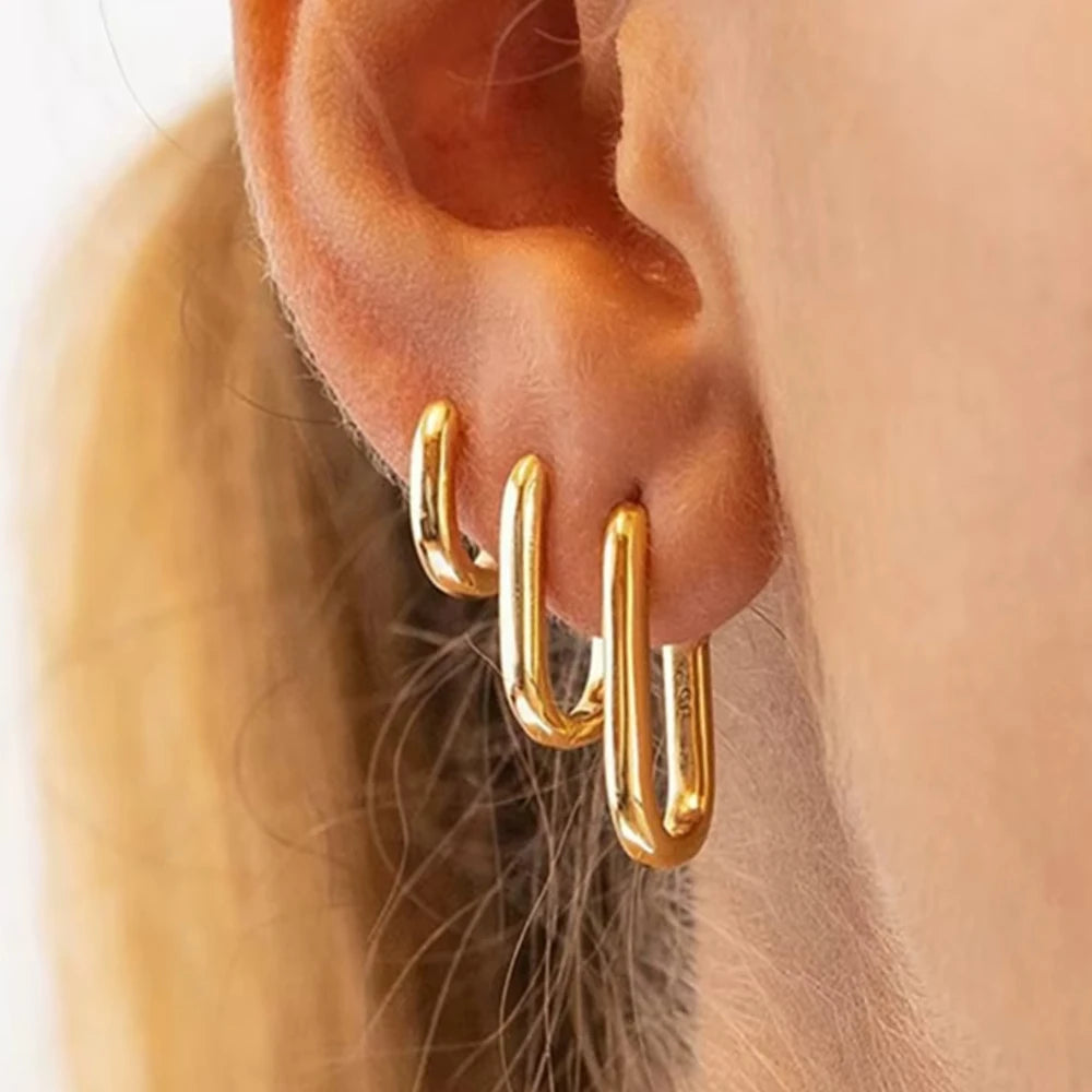 Mariasz | Gold Earrings Minimalist, Stainless Steel