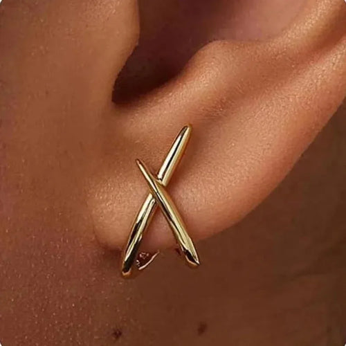 Sera | Cross Earrings for Women  Stainless Steel, Minimalist Design