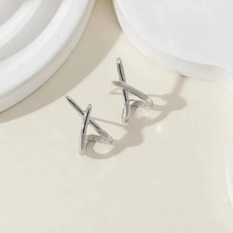 Sera | Cross Earrings for Women  Stainless Steel, Minimalist Design