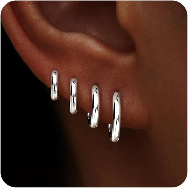 Sera | Small Hoop Earrings Durable Stainless Steel, Classic Design